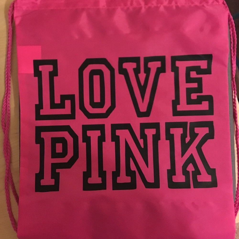 Love Pink Drawstring Bag